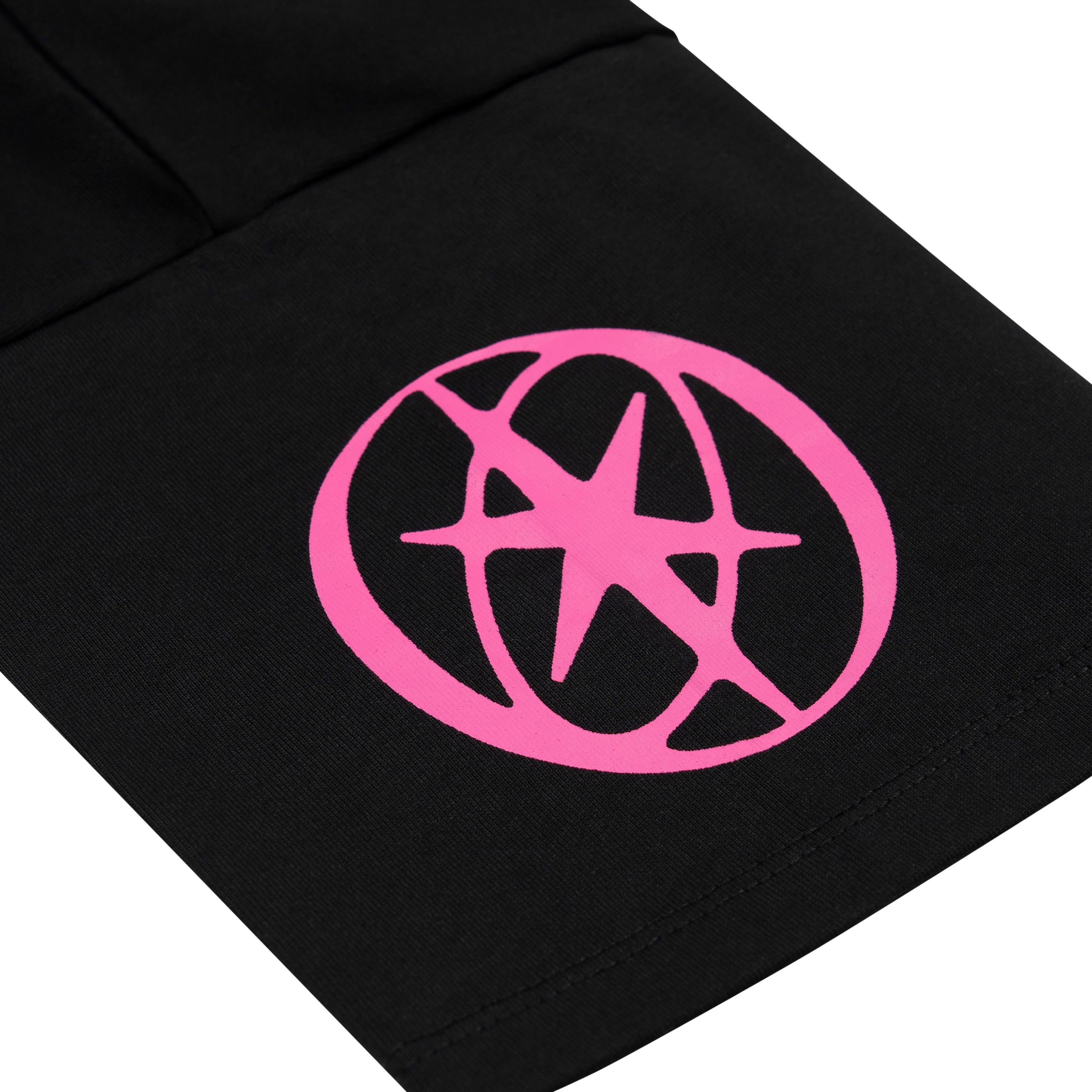 KATSEYE x EYEKONS Black Logo Stitch T-Shirt