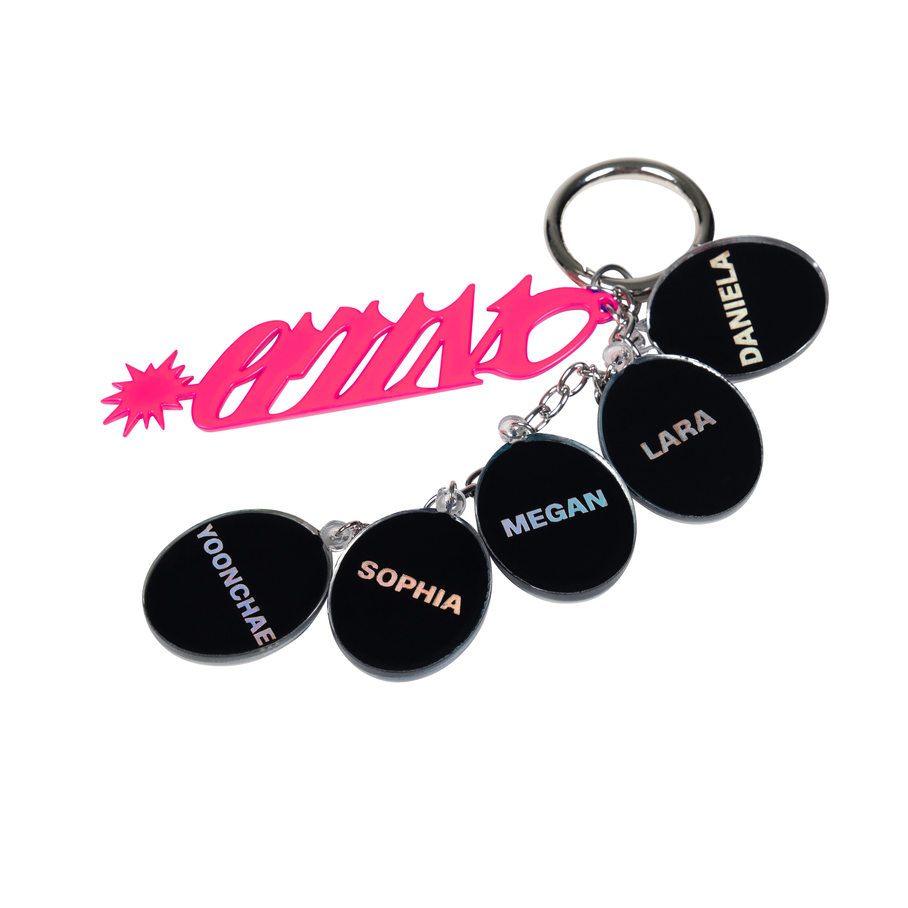 WILD Holographic Member Keyring Detail