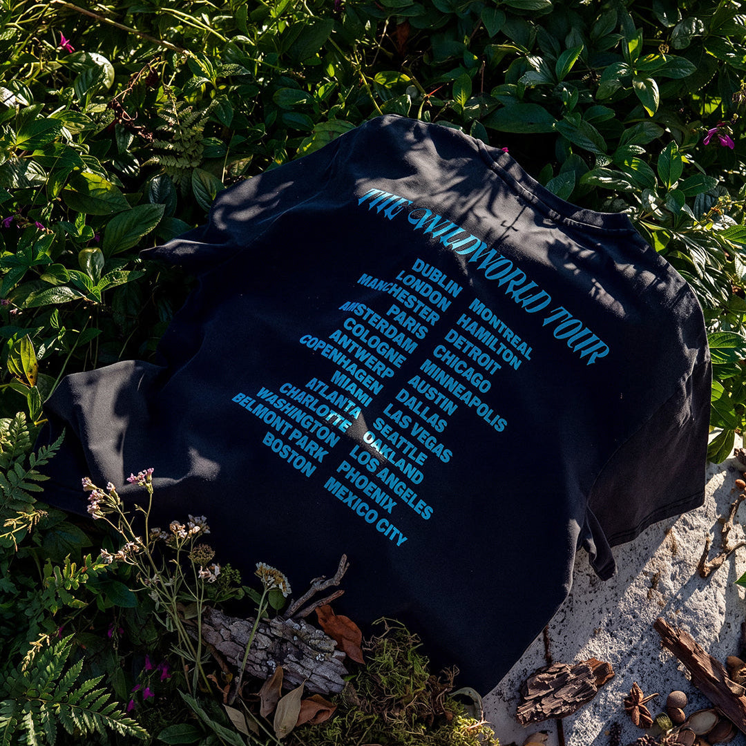 WILDWORLD Black Routing T-Shirt Back Lifestyle