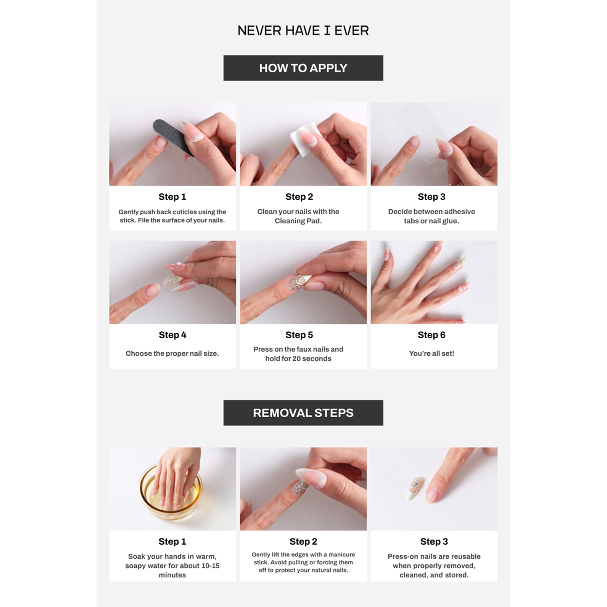 KATSEYE ANIMAL Press-On Nails Instructions