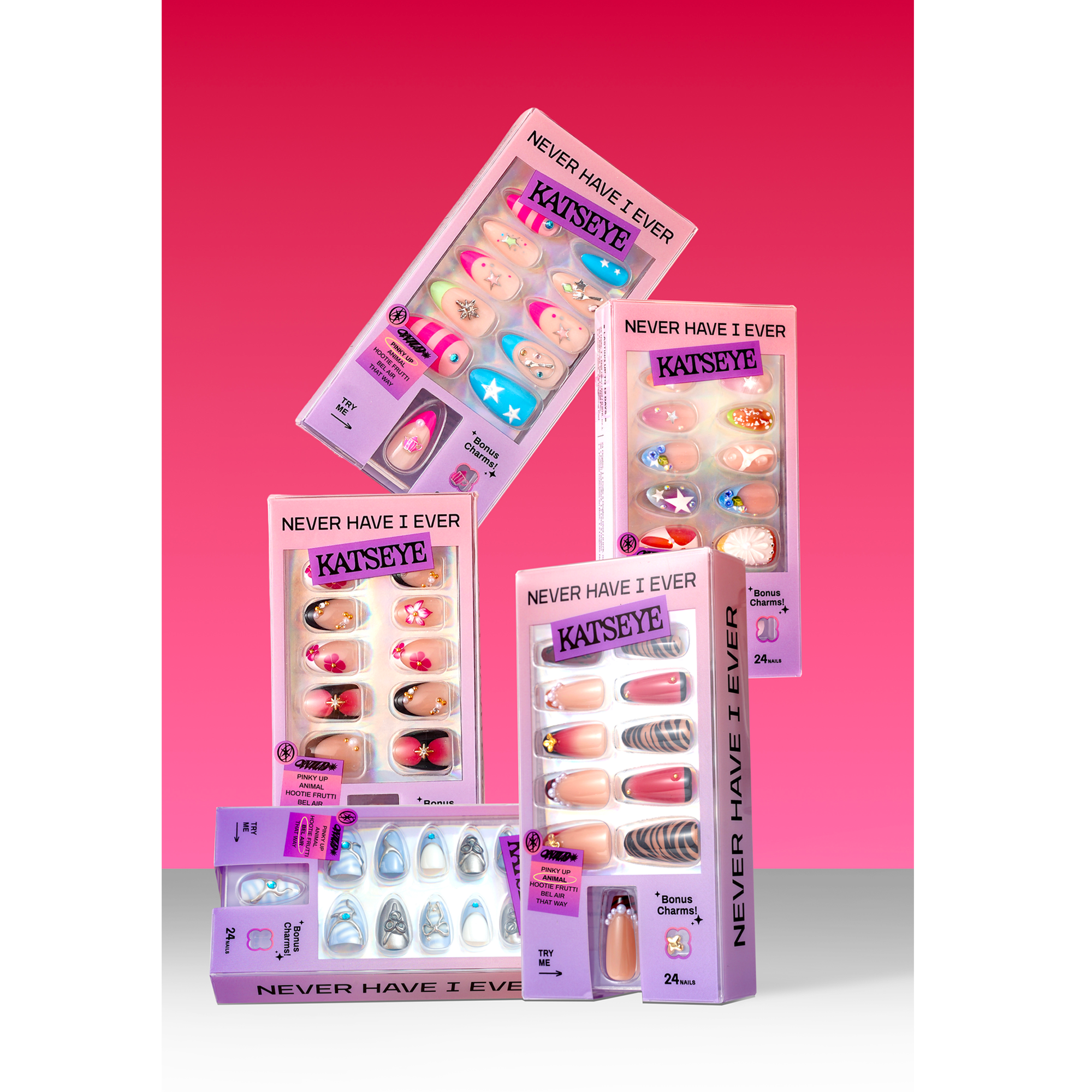 KATSEYE PINKY UP Press-On Nails All Sets