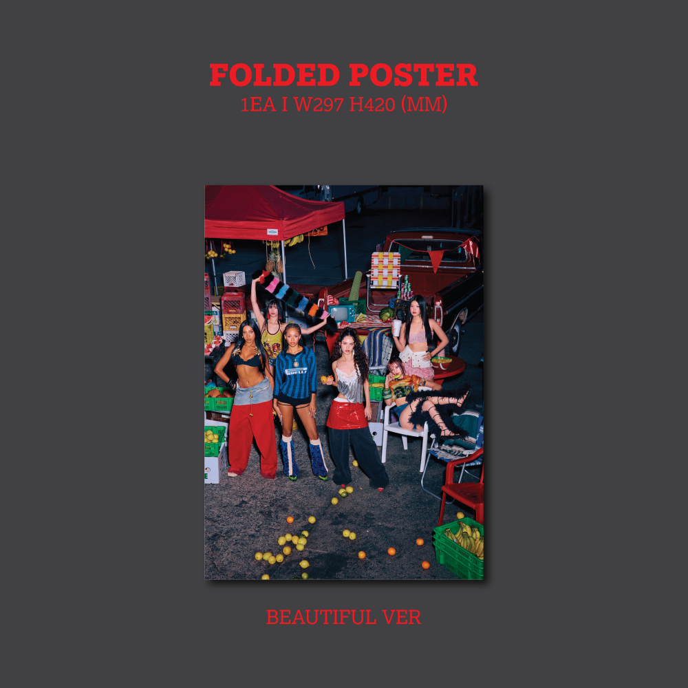 Katseye キャッツアイ Beautiful Chaos サイン ポスター BEAUTIFUL CHAOS (Beautiful Ver.) - Official Store Exclusive