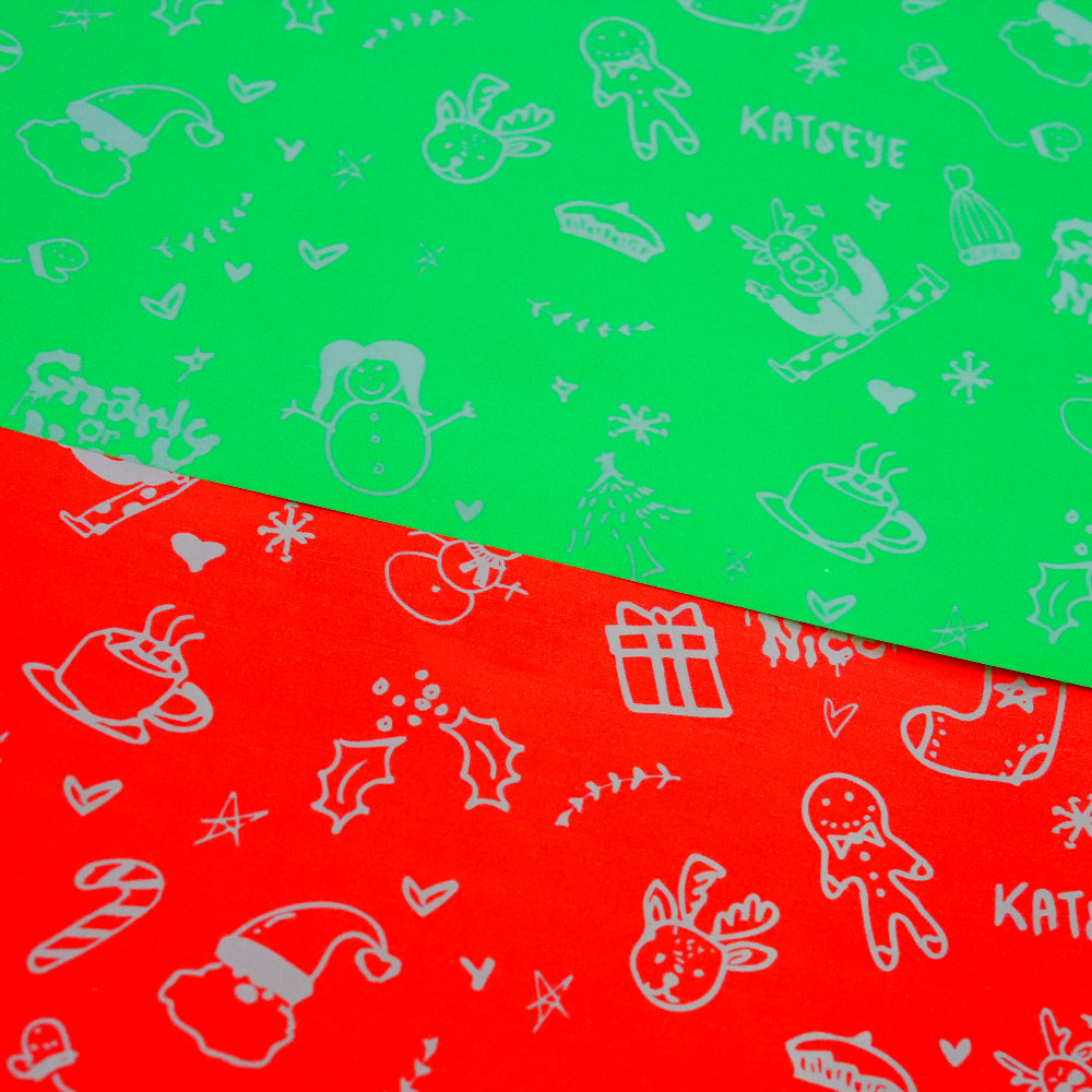 Holiday 'Gnarly or Nice?' Wrapping Paper (Set of 2)