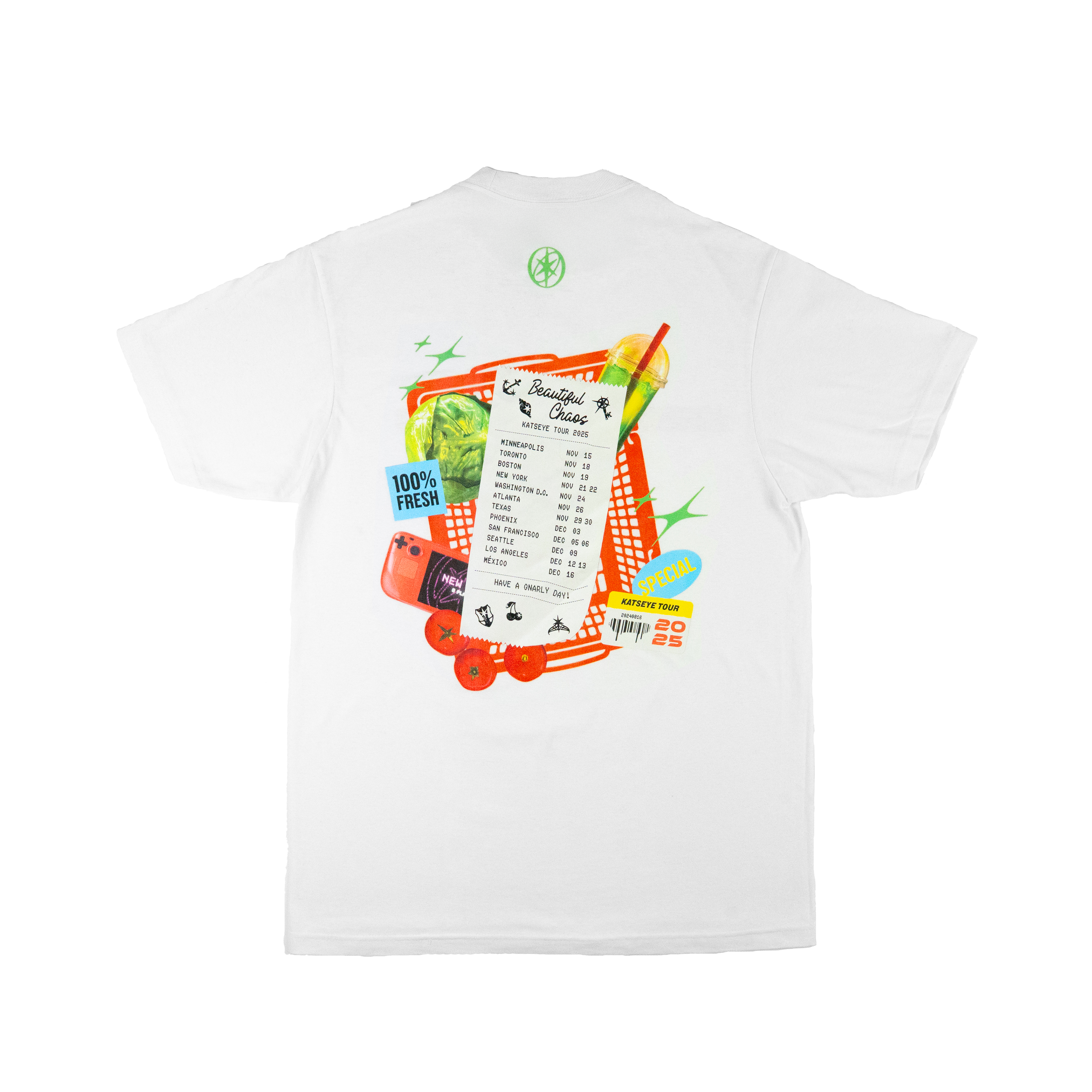 BEAUTIFUL CHAOS Routing T-Shirt (White) Back