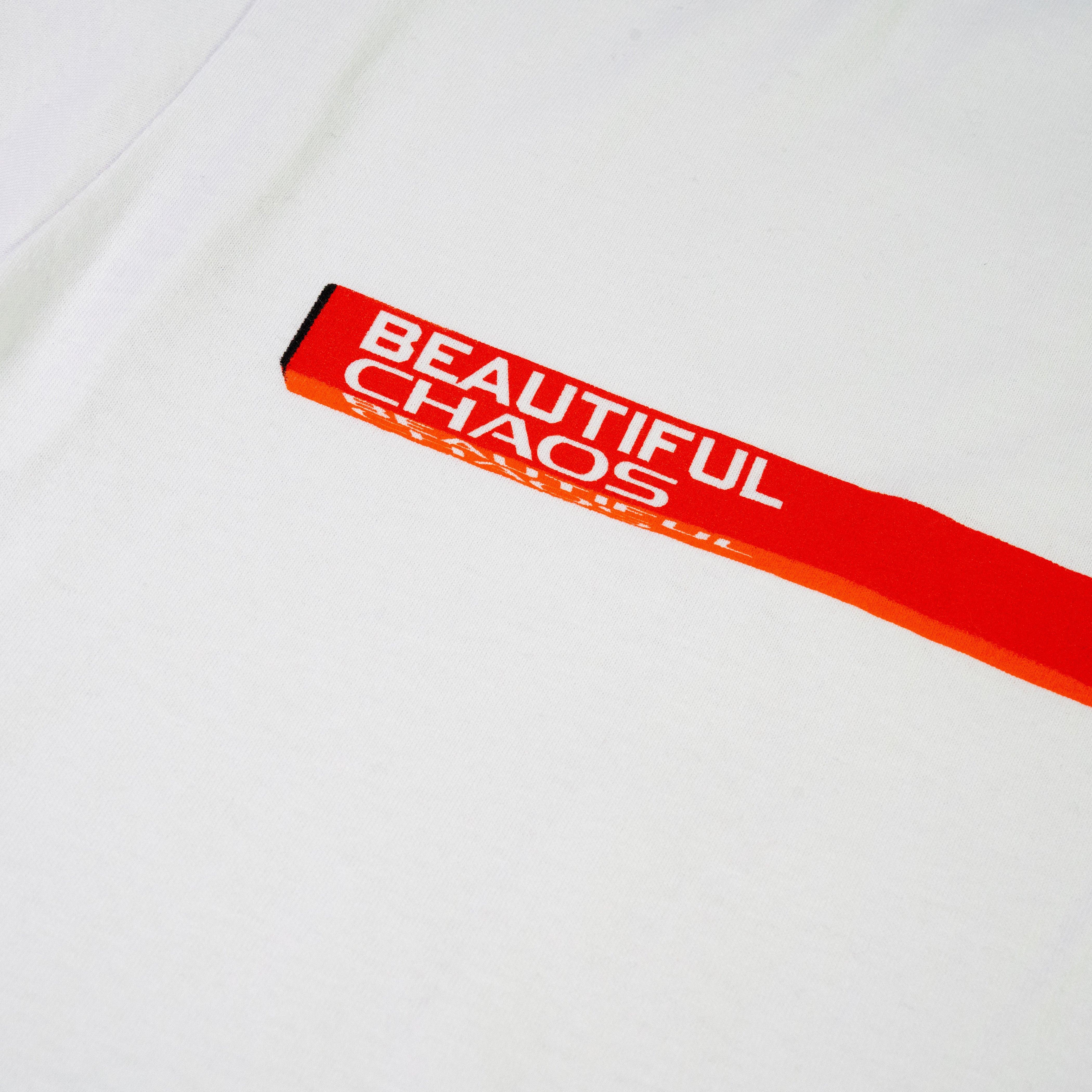 BEAUTIFUL CHAOS Routing T-Shirt (White) Front Detail