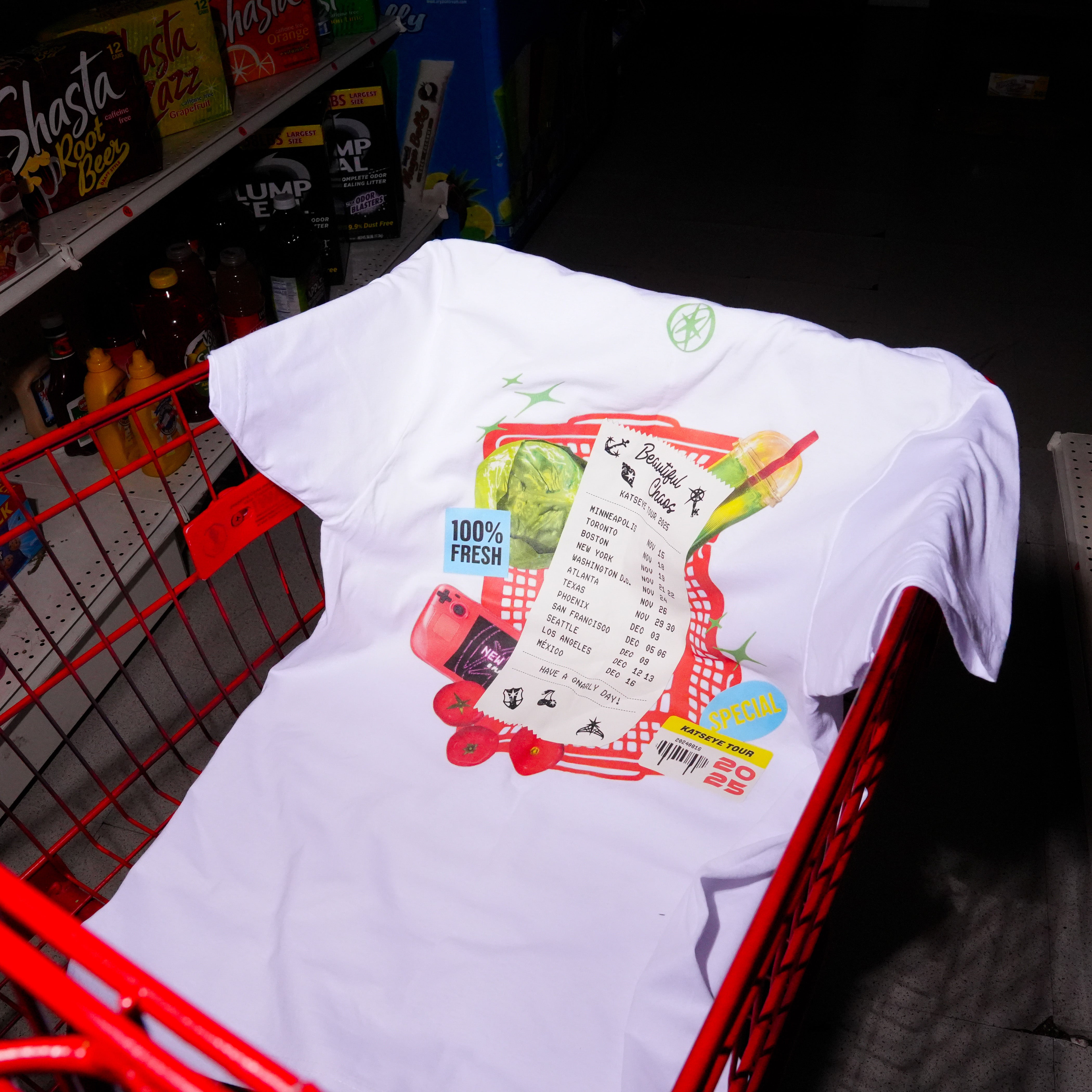 BEAUTIFUL CHAOS Routing T-Shirt (White) Cart Lifestyle
