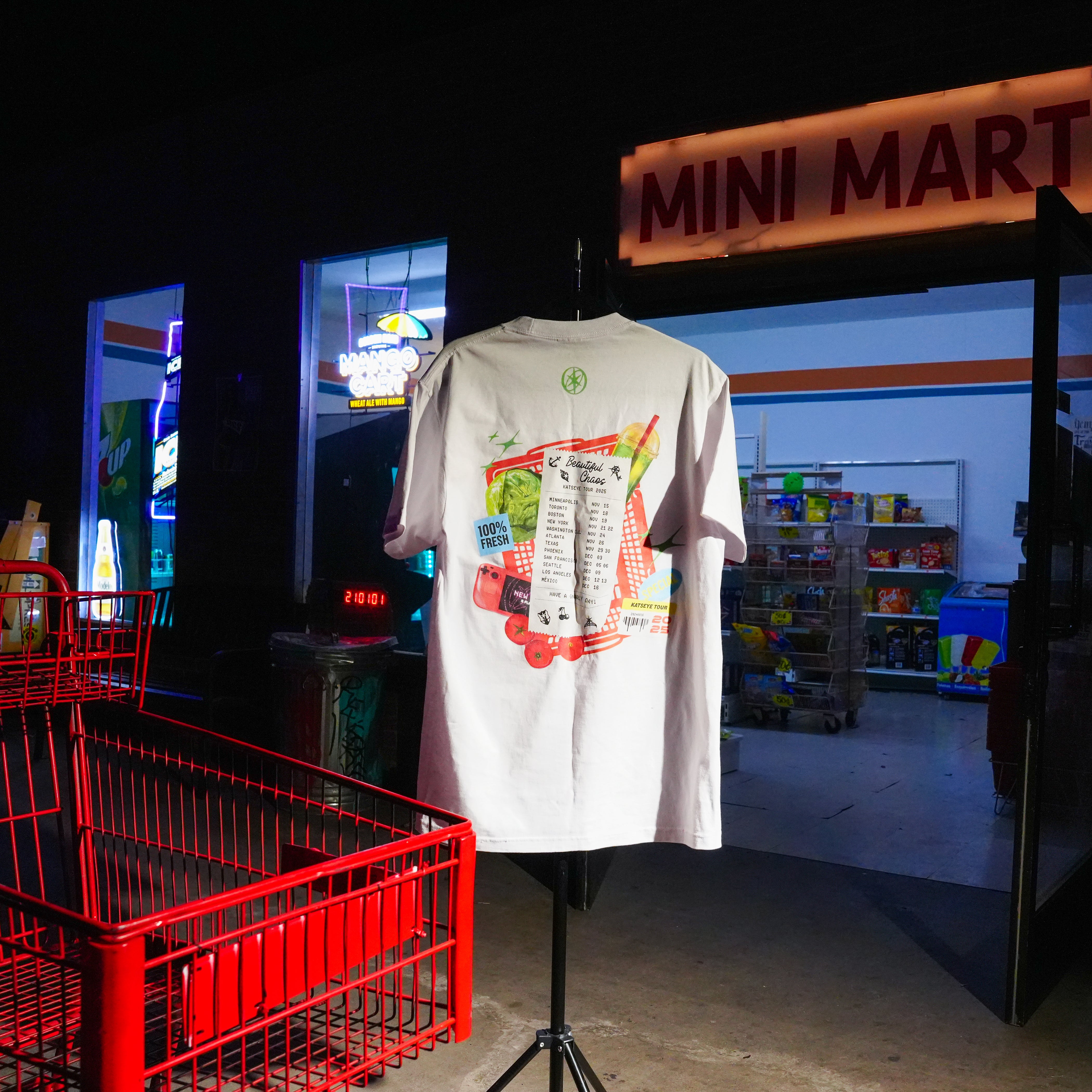 BEAUTIFUL CHAOS Routing T-Shirt (White) Back Lifestyle