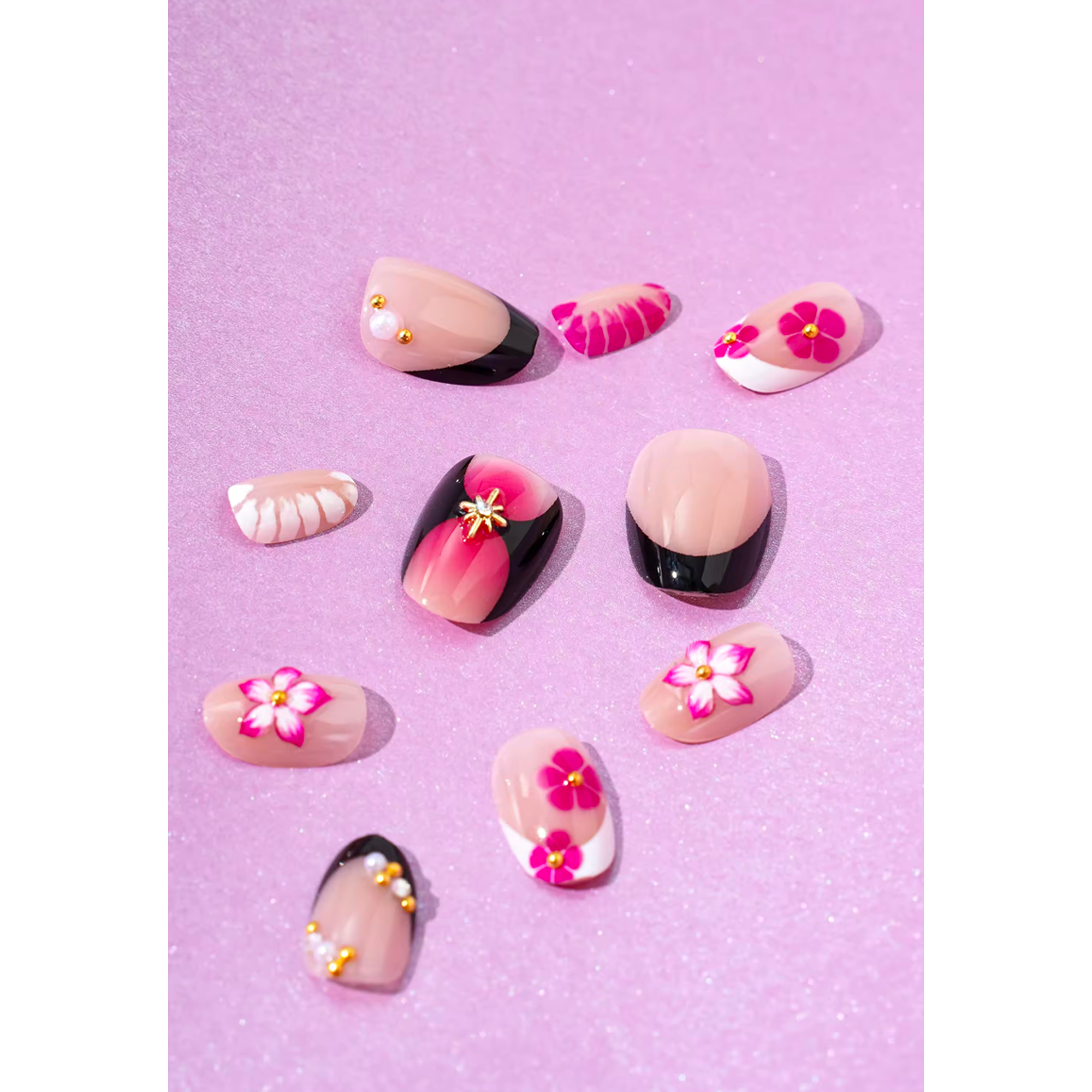 KATSEYE THAT WAY Press-On Nails Detail Shot