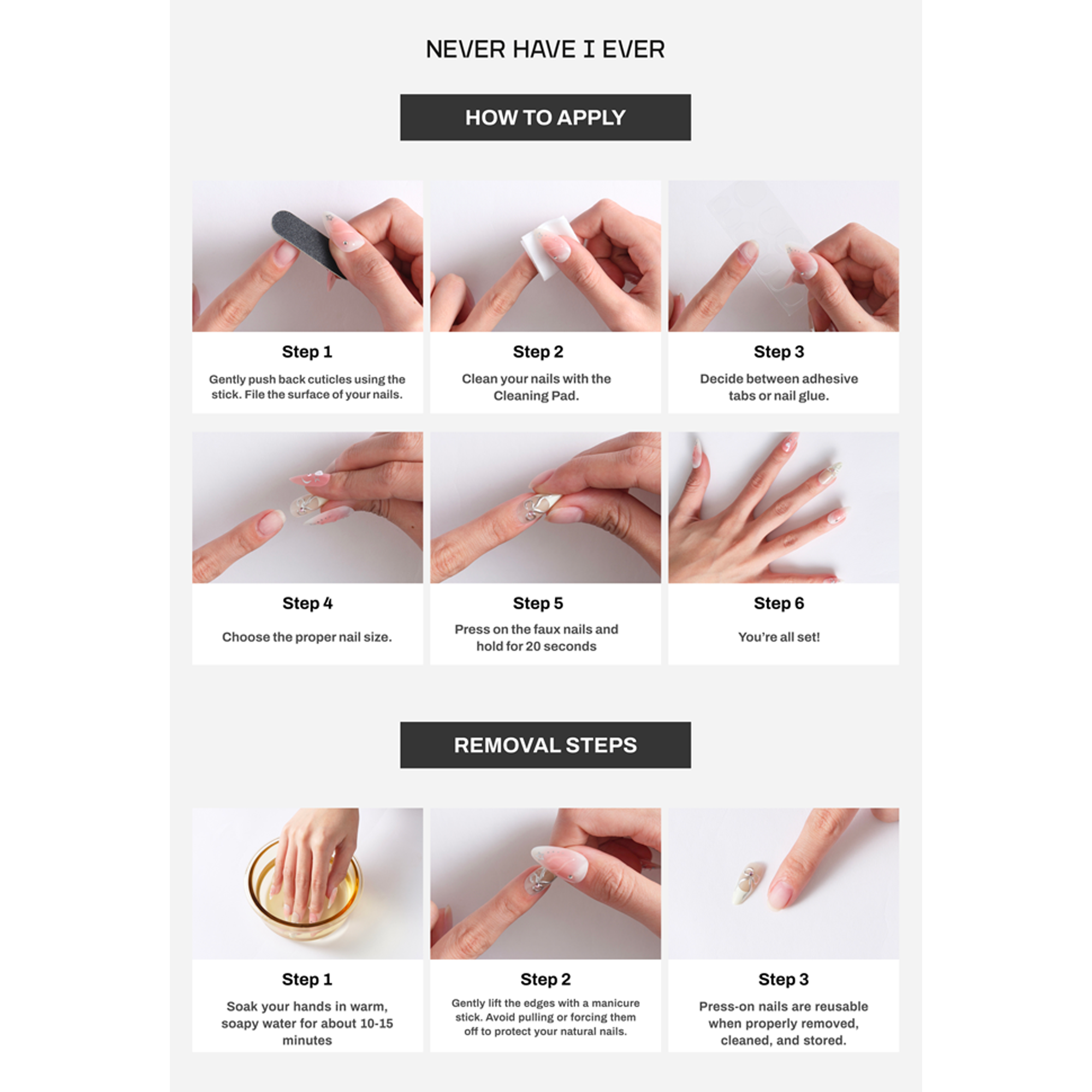 KATSEYE THAT WAY Press-On Nails Instructions